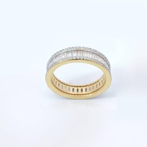 925 SILVER CZ RHODIUM ETERNITY RING