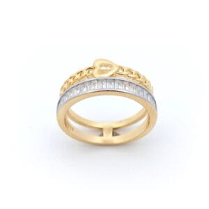 925 SILVER CZ RHODIUM ETERNITY RING