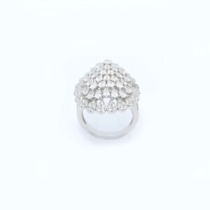 925 SILVER CZ RHODIUM RING
