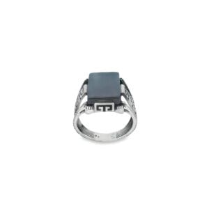 TURKISH DESIGN 925 SILVER OXIDIZED MEN'S RING
